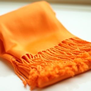 NWT Orange Pashmina Women's Scarf  / Wrap / Shawl